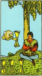 Four of Cups in reversed orientation