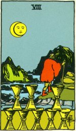 Reversed Eight of Cups