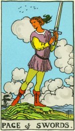 Reversed Page of Swords