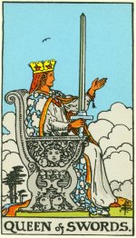 Queen of Swords in reversed orientation