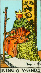 King of Wands in reversed orientation